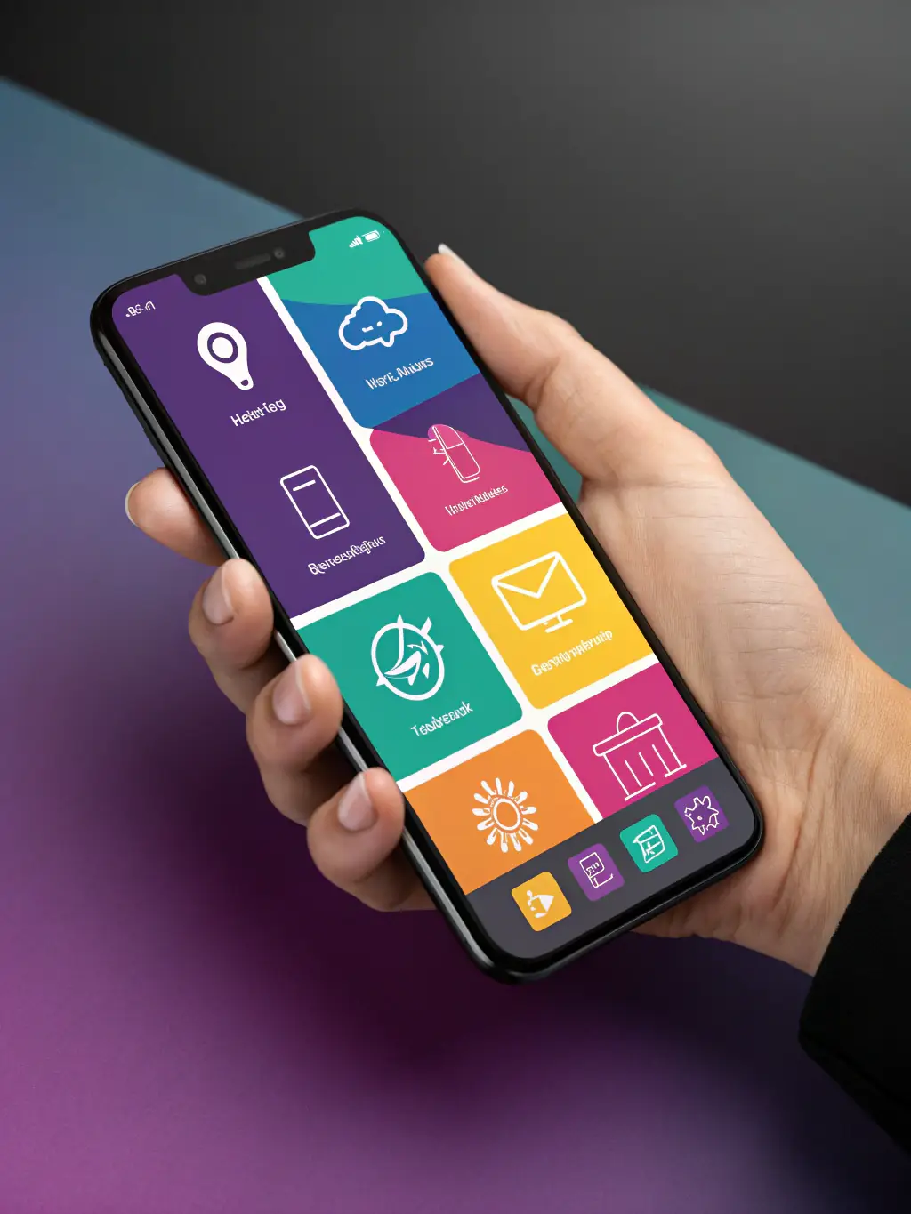 A high-quality image of a mobile phone displaying a car advertisement on a social media platform, illustrating the effectiveness of mobile advertising in reaching potential car buyers.