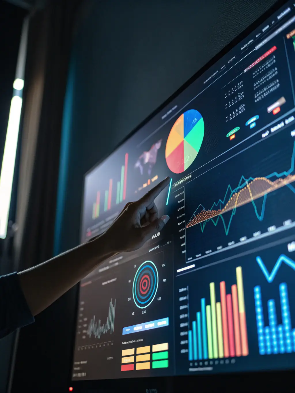 A dynamic image of a data dashboard displaying key performance indicators (KPIs) for an automotive advertising campaign, highlighting the importance of data-driven decision-making.